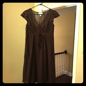 LOFT brown lace dress. Size 4P
